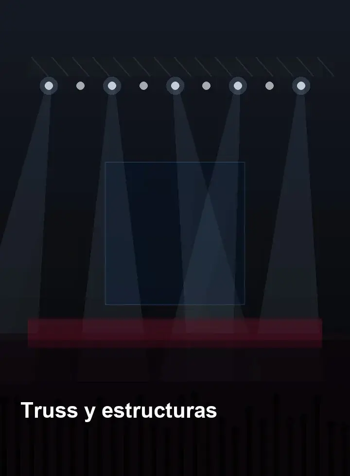 Estructura truss para montaje audiovisual profesional
