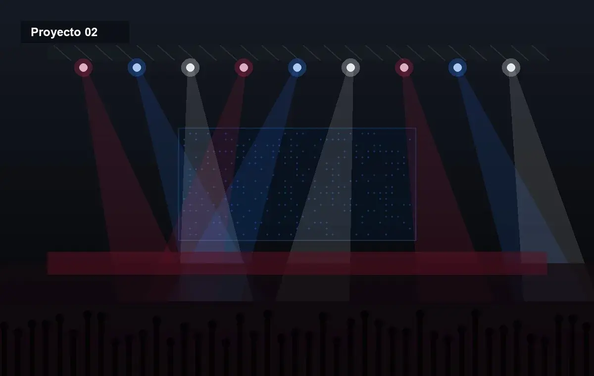 Pantalla LED en escenario para iglesia o auditorio