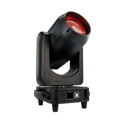 Visualux Beam 380 DMX moving head light showcasing its sleek design and advanced lighting features.