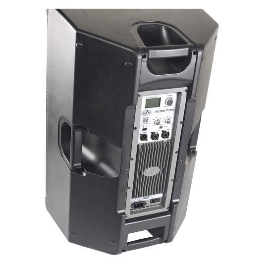 DAS AUDIO ALTEA-715A 15" bi-amplified active speaker with dual woofers and sleek design.
