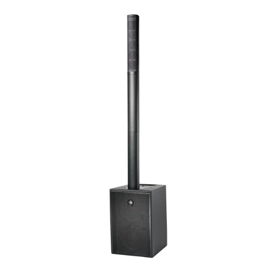 Portátil DAS ALTEA-DUO-20A 3 vías, subwoofer y mixer, con diseño moderno para audio profesional.