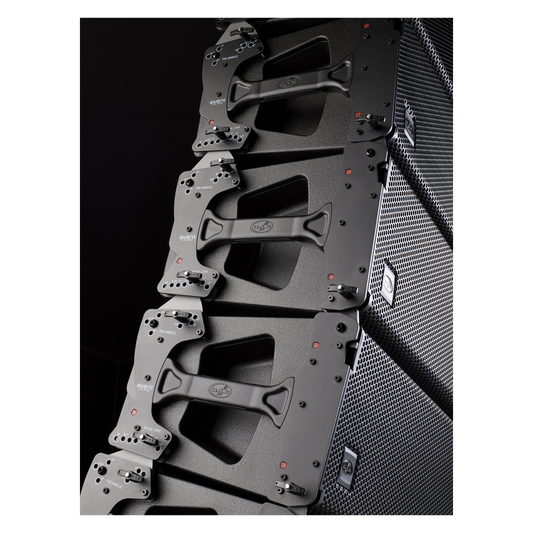DAS AUDIO EVENT-210A active 3-way line array with dual 10-inch speakers, showcasing sleek design and robust build.